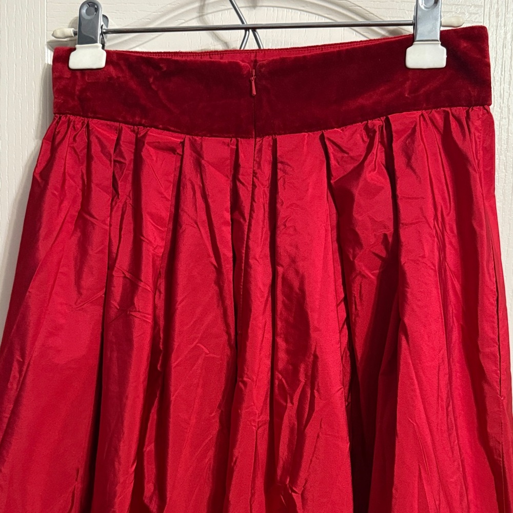 Max Mara Ponza Red High Waist Maxi Skirt Holiday Formal Party Luxury Minimalist - Picture 3 of 10